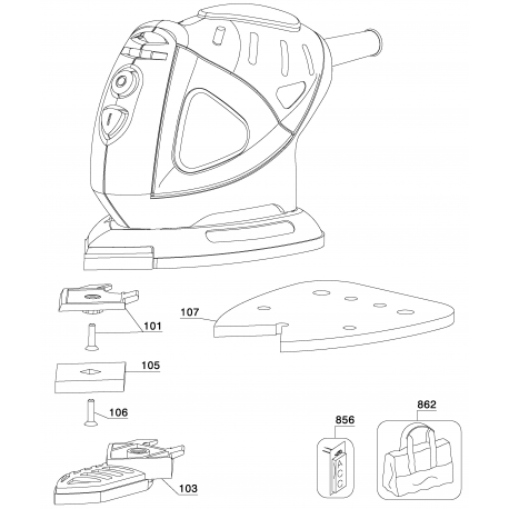 MS550G-HC Type 1 Mouse Sander