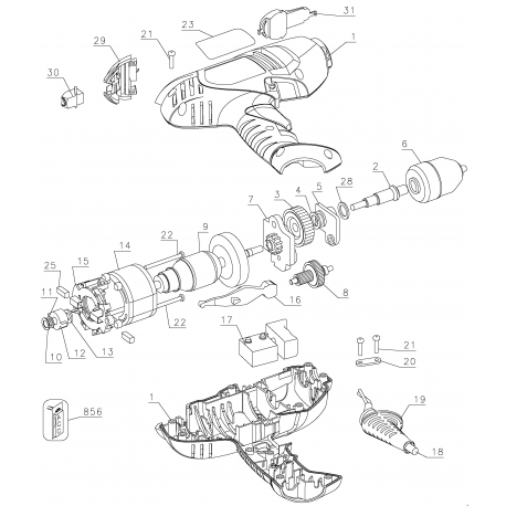 DR202 Type 1 3/8 Drill