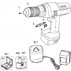PS3650K Type 1 14.4v Drill Kit
