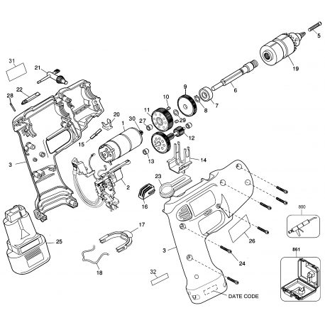 6065KT Type 1 Unvt.7.2 Drill Kitbx