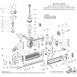 BTFP12233 Type 1 18ga Brad Nailer Kit 2-1/