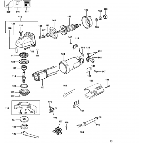 Dw811 Type 3 Small Angle Grinder