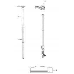 DW0882 Type 1 Laser Mounting Pole 3 Unid.