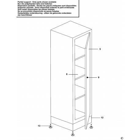 SP.JLS2-A507015 Type 1 Shelving Cabinet