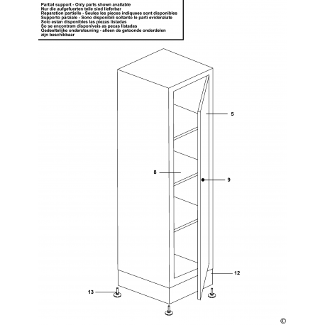 JLS2-A500PPBS Type 1 Shelving Cabinet