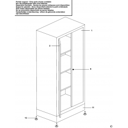 JLS2-A1000PPBS Type 1 Shelving Cabinet