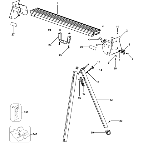 DWX725 Type 1 SOPORTE DE PATA