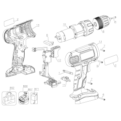 GC1440 Type 1 Cordless Drill/driver 2 Unid.