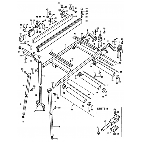 Eztgs11 Type 1 Roller Table